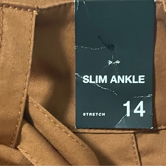 7th Avenue Design by New York & Company Brown Tie-Waist Cropped Pants 14 NWT - Picture 4 of 10